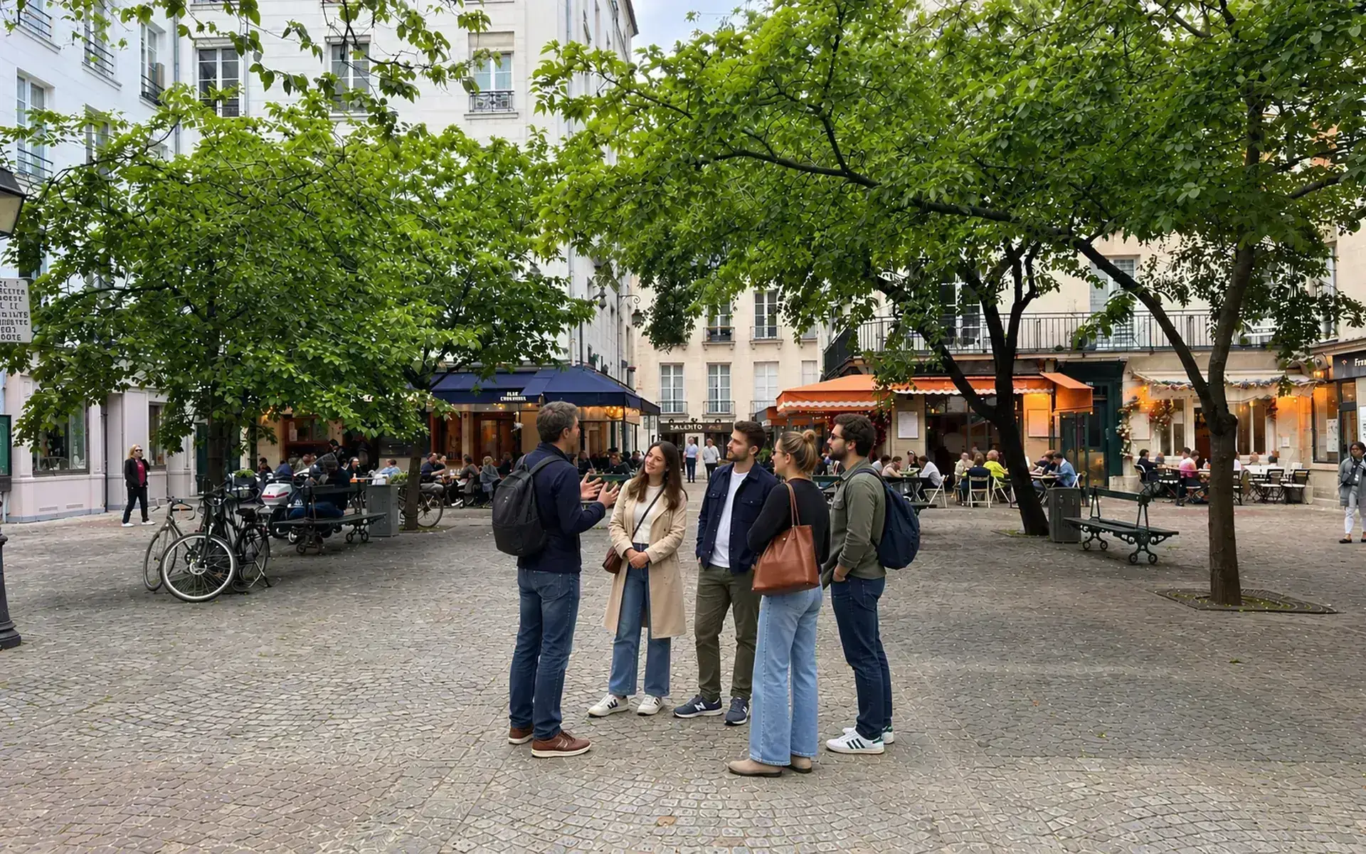 Market street in Paris